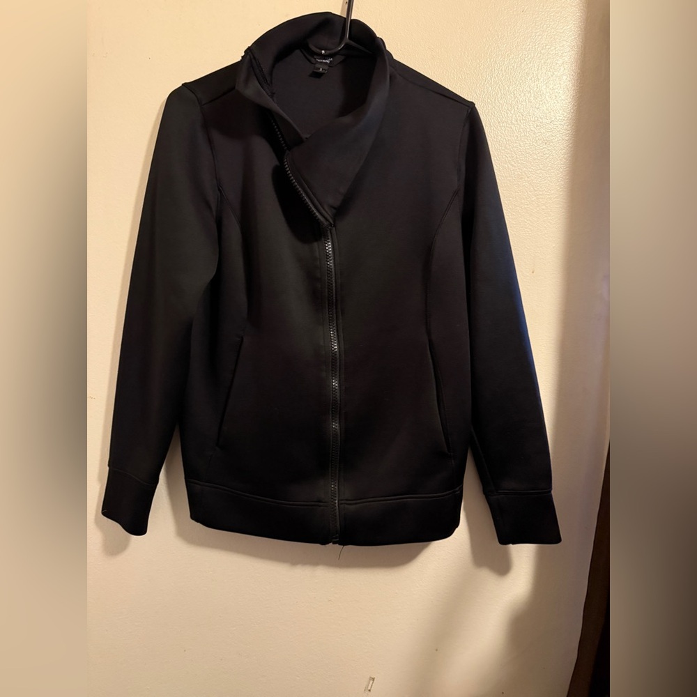Vera Wang Size Small Black Zip-Up Jacket